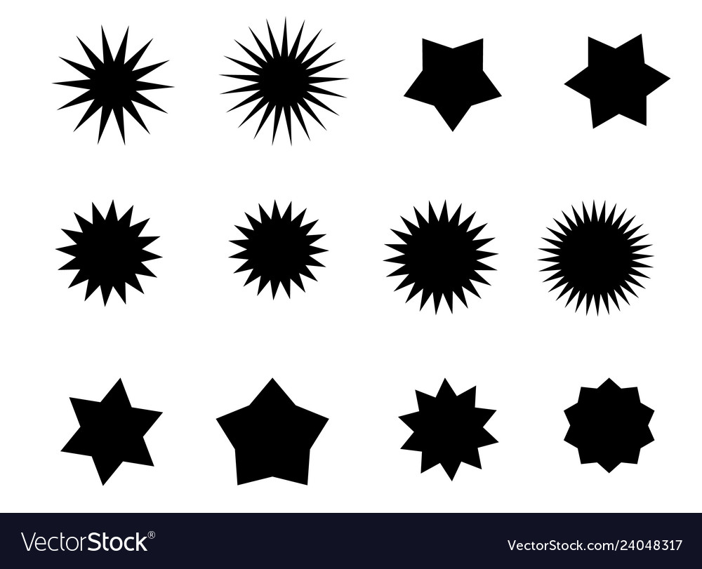 Black star Royalty Free Vector Image - VectorStock