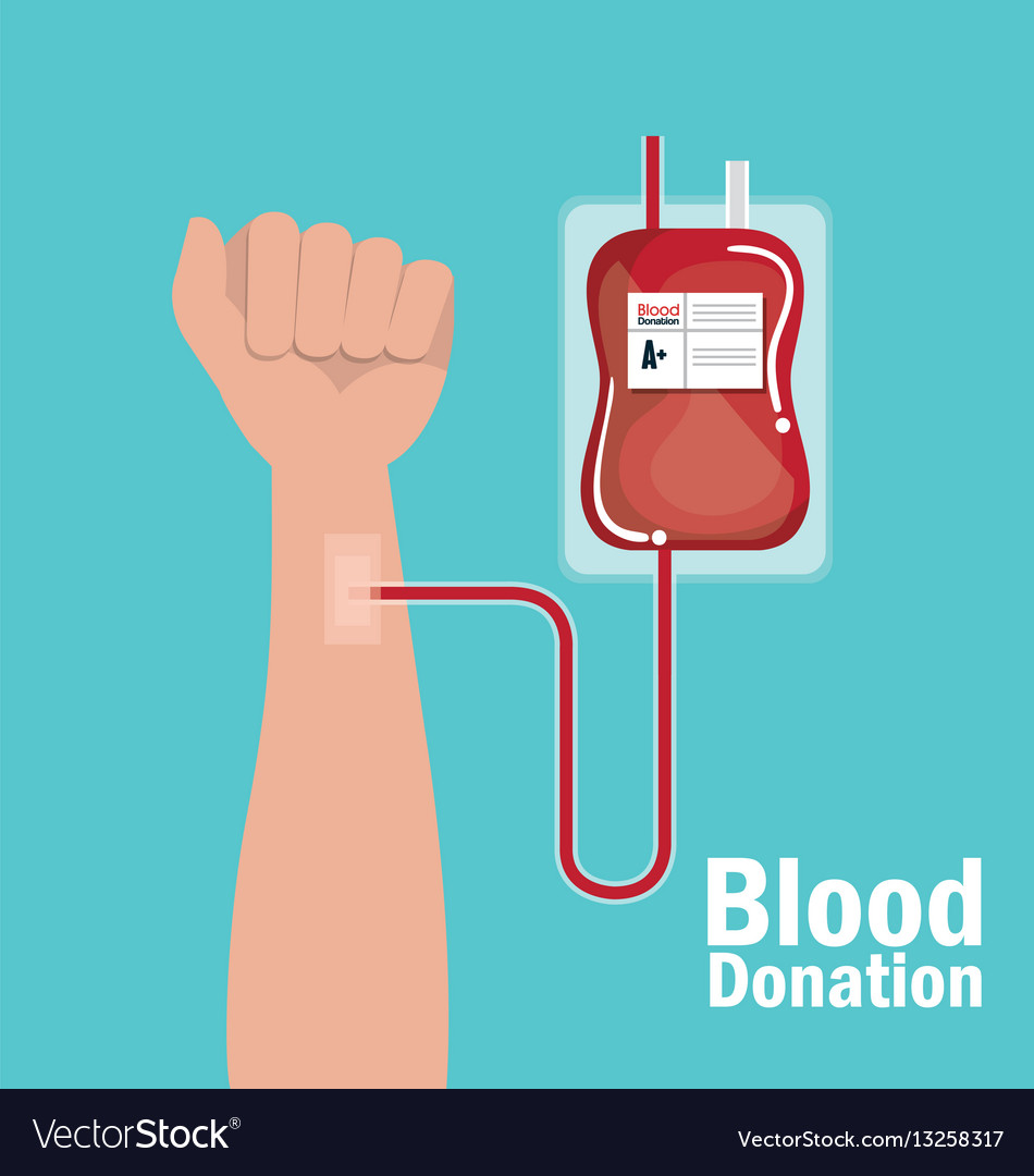 Blood donation medical icon Royalty Free Vector Image