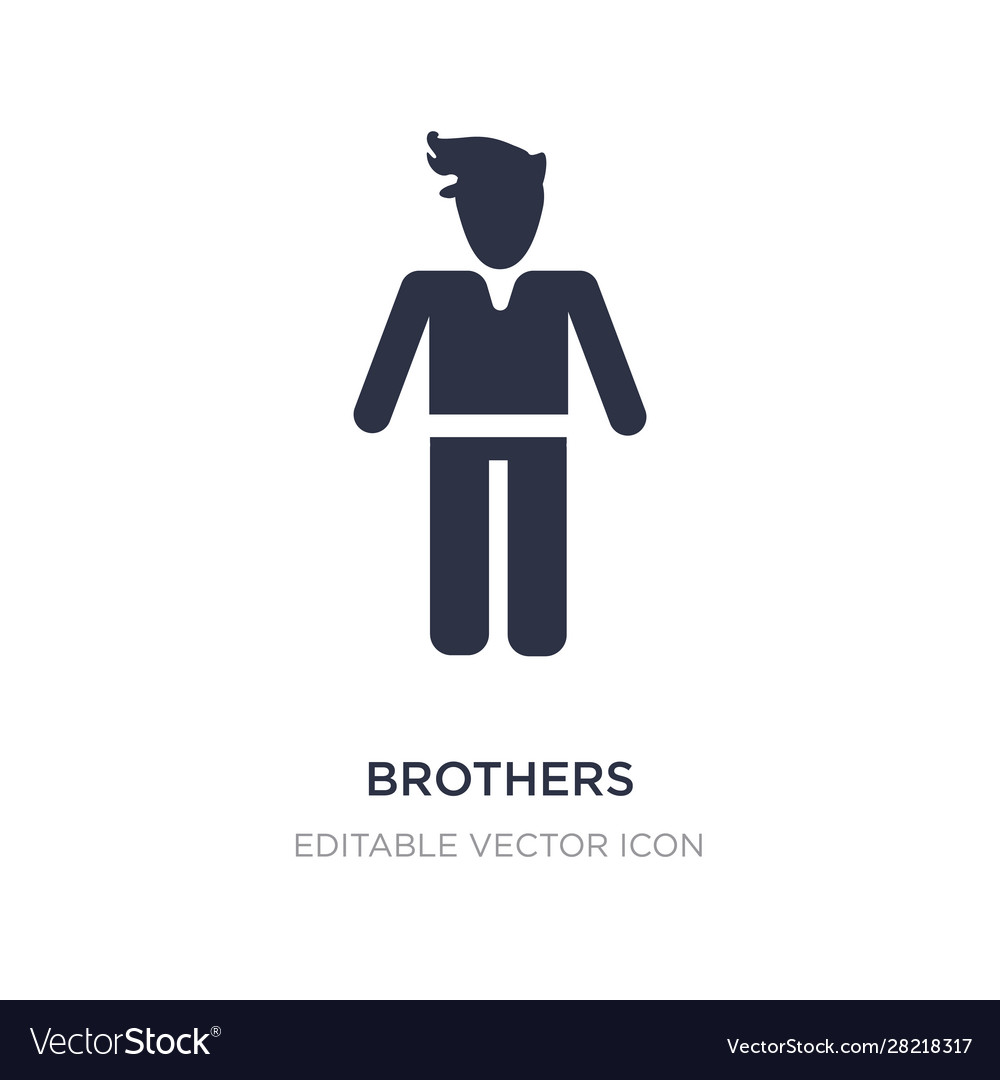 Brothers icon on white background simple element Vector Image