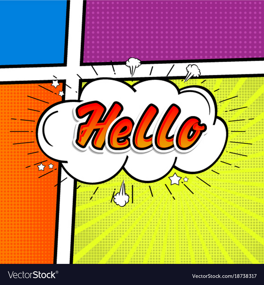 Comic collection colored sound chat text effects