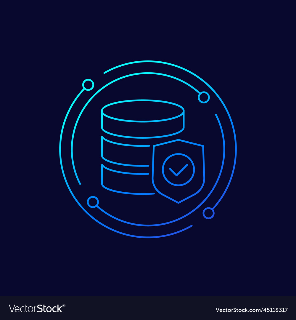 Database security line icon