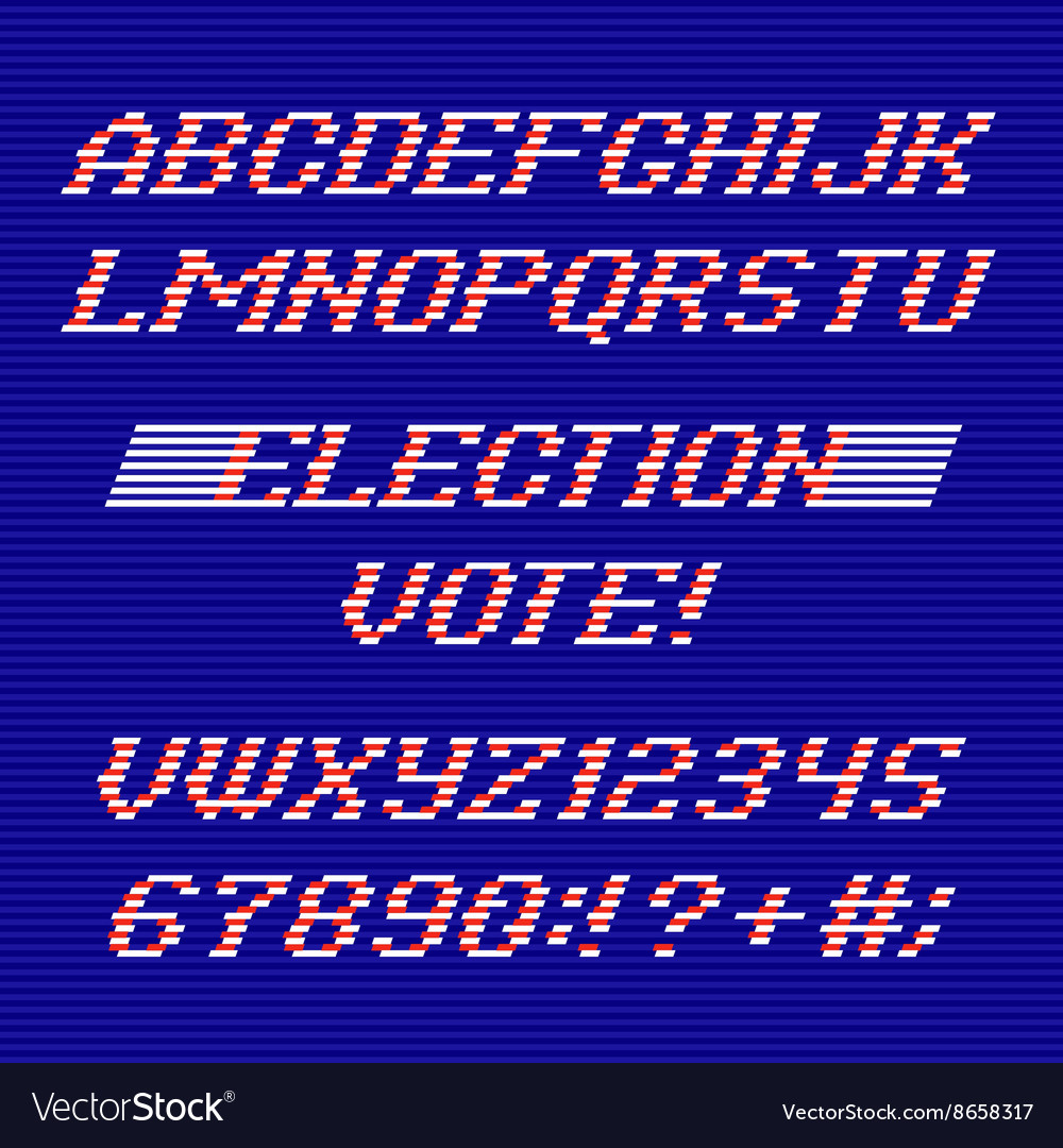 Election day font and numbers