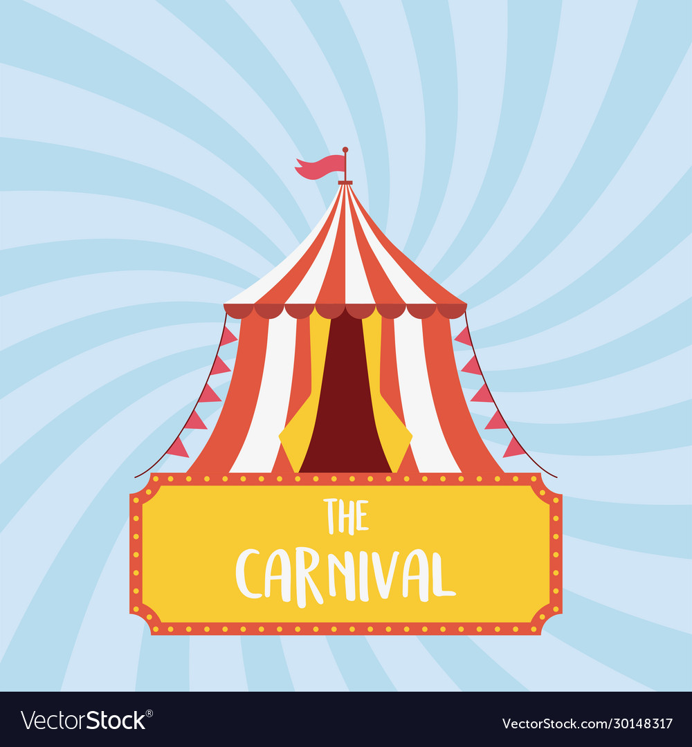 Fun fair carnival tent flag recreation Royalty Free Vector