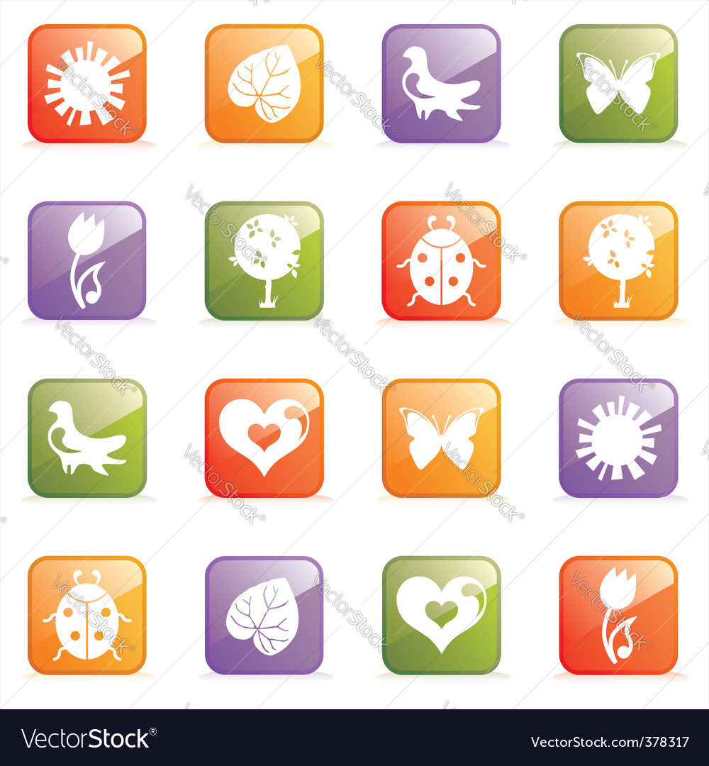 Glossy icon set for web