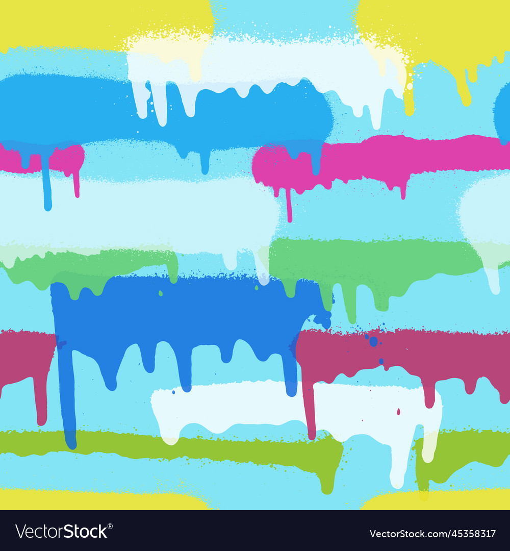 Graffiti spray paint seamless pattern Royalty Free Vector