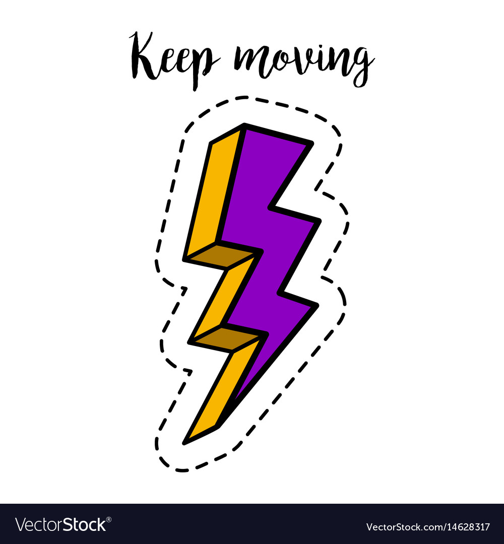 Lightning Bolt Patch - Keep Moving