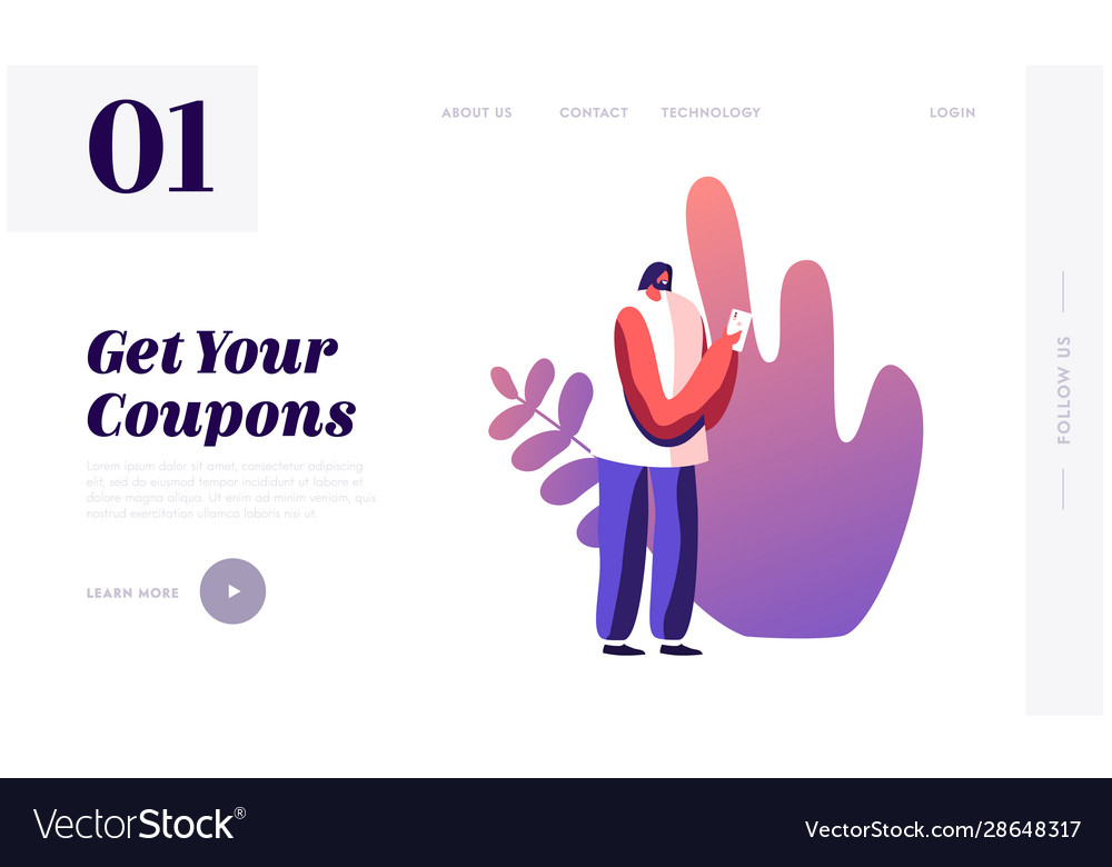 Online shopping order web application website vector image Online shopping order web application website