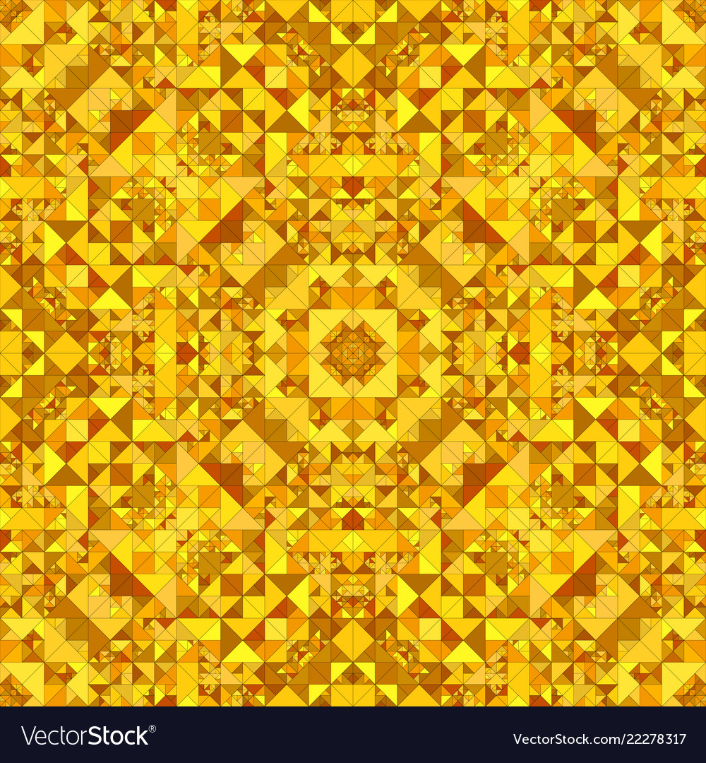 Orange seamless kaleidoscope pattern background vector image Orange seamless kaleidoscope pattern background