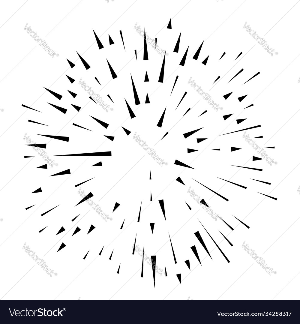 Radial radiating lines abstract burst element vector image Radial radiating lines abstract burst element