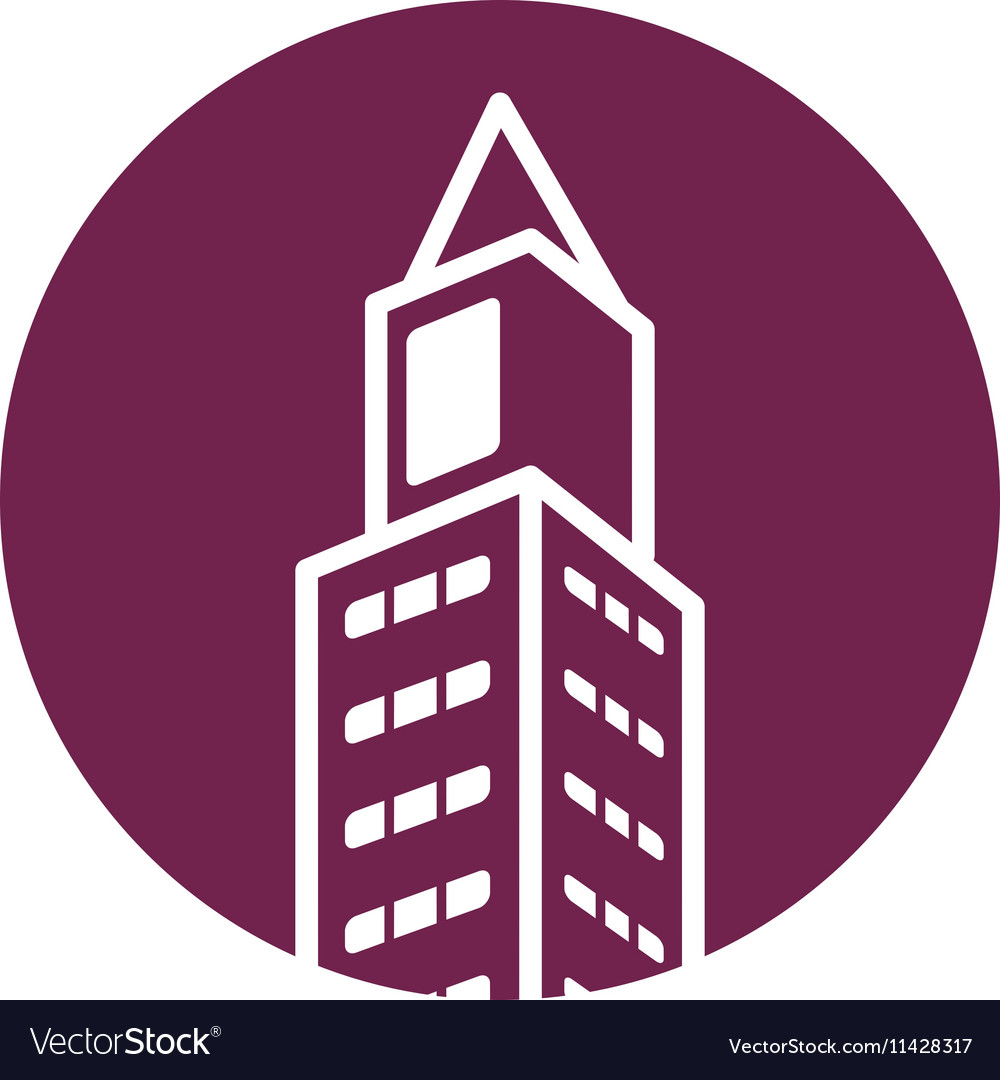 Real estate building isolated icon