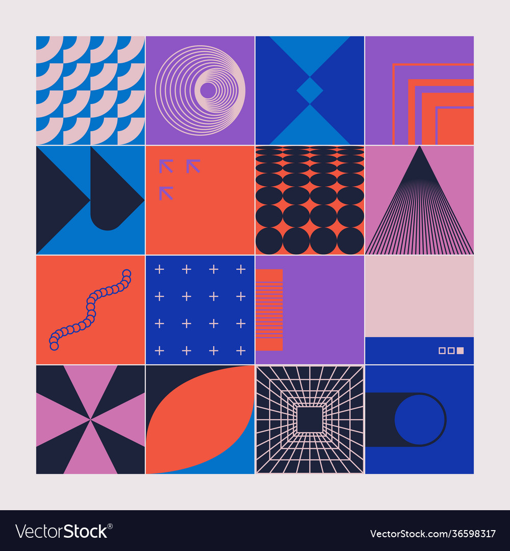 Retro future abstract pattern vector image Retro future abstract pattern