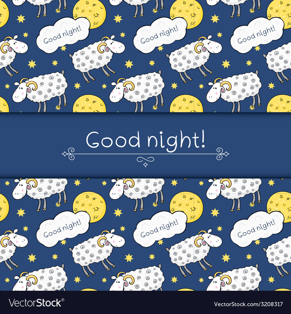 Seamless pattern with images cute sheep