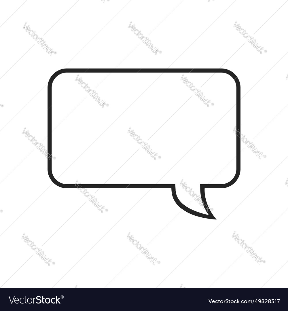 Speech bubble line icon isolated