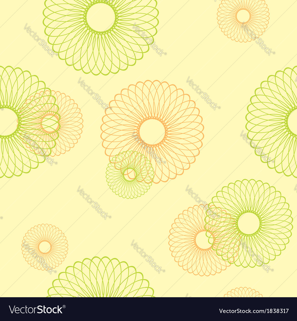 Yellow seamless pattern with round elements