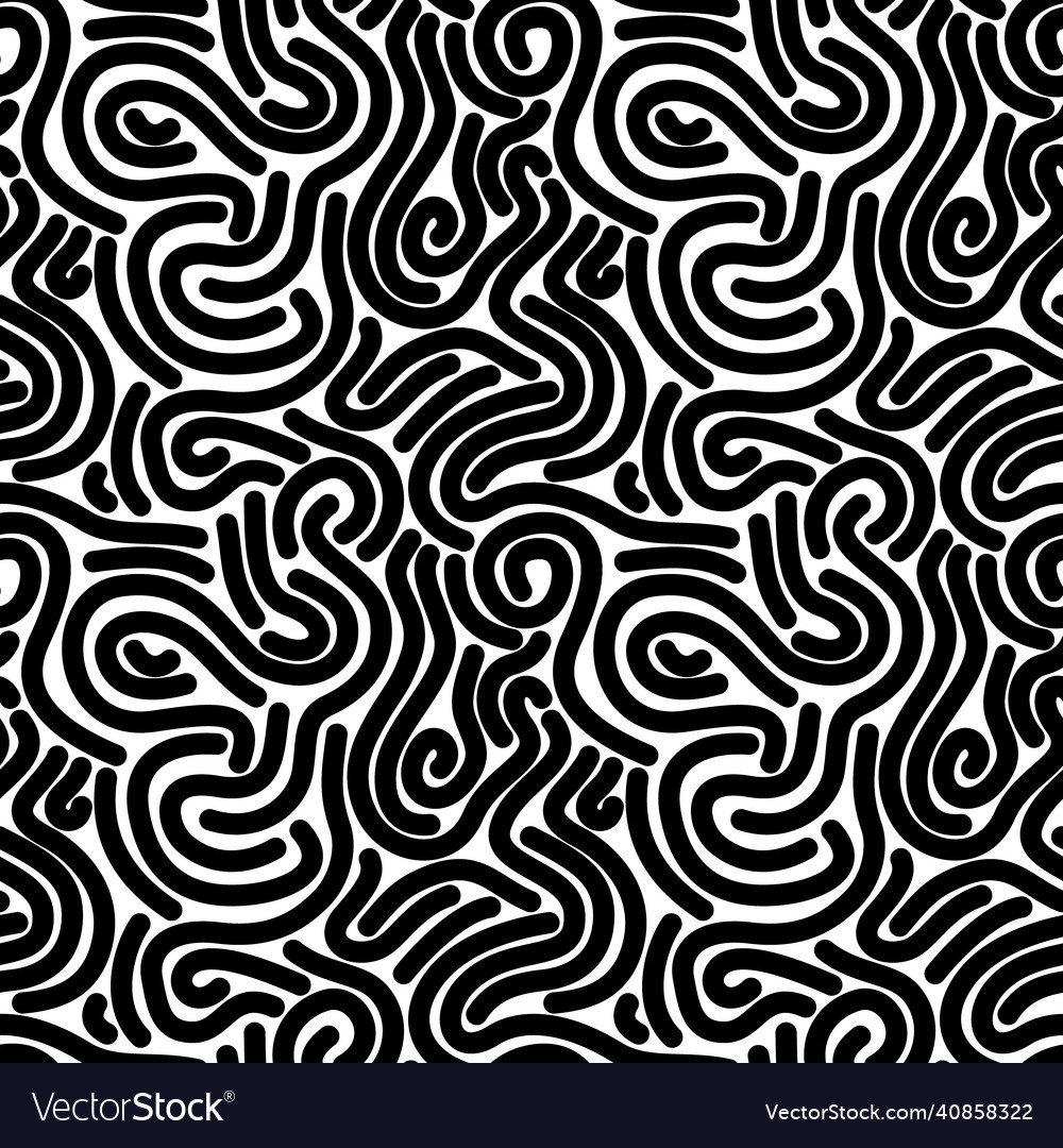 Abstract seamless pattern with noodles