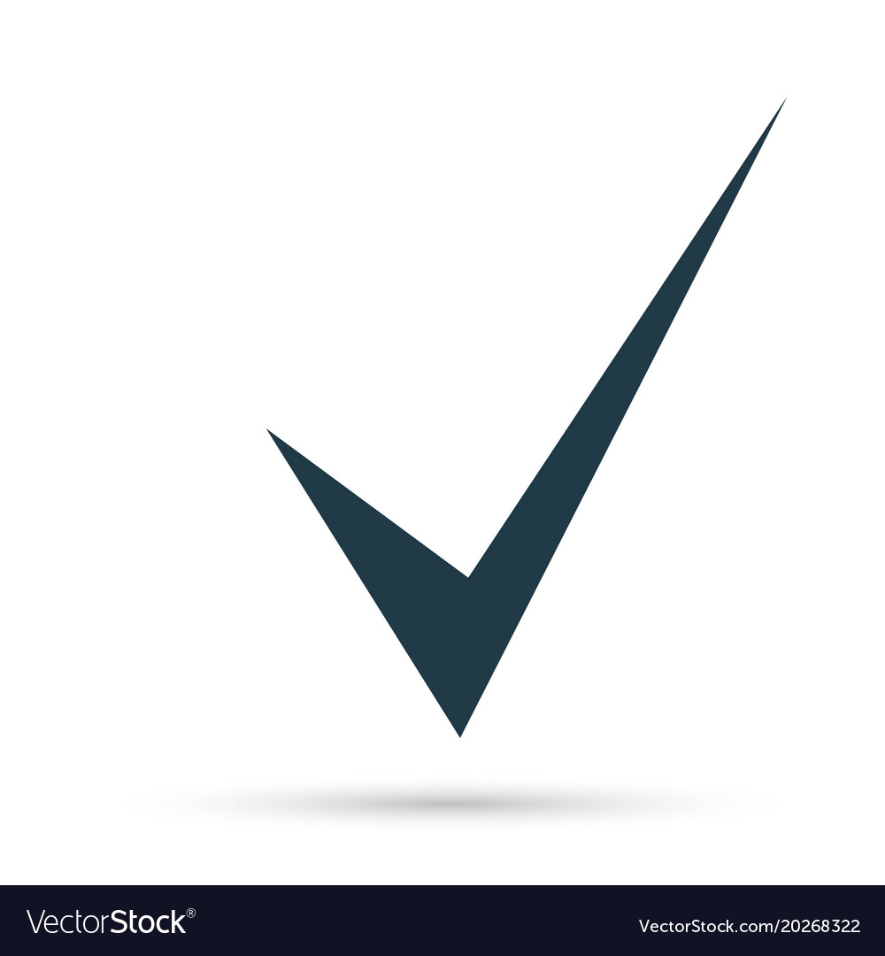 Black check mark icon tick symbol in black color Vector Image