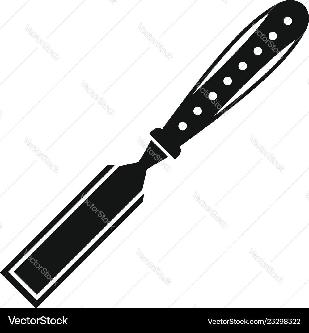 Chisel tool icon simple style Royalty Free Vector Image