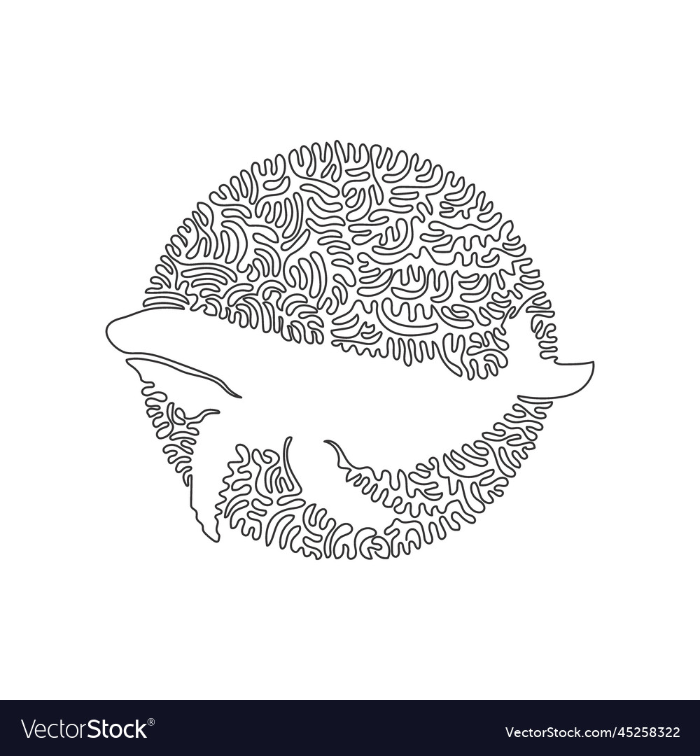Continuous one curve line drawing of amazing Vector Image Continuous one curve line drawing of amazing