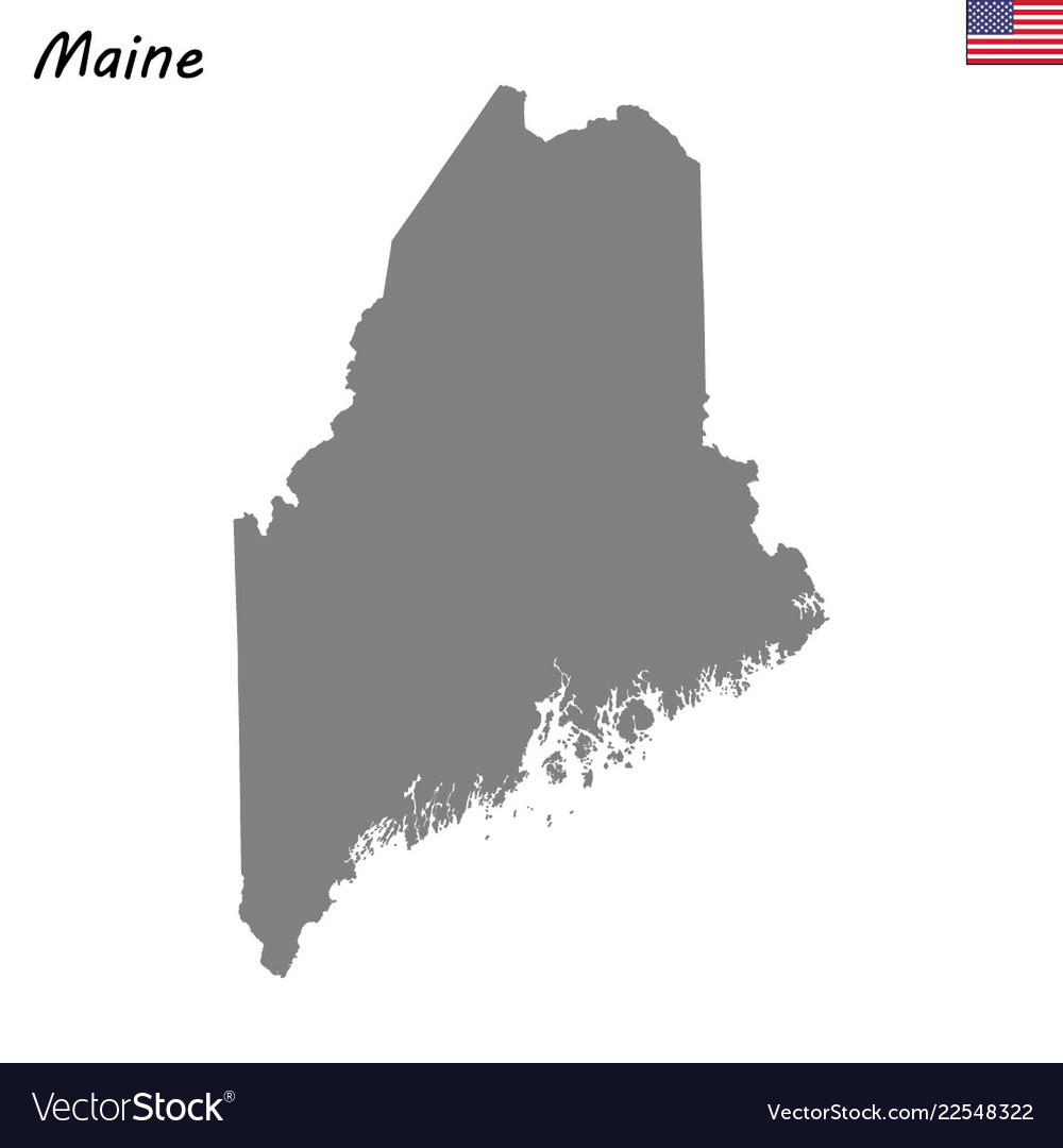Detailed Map of Maine
