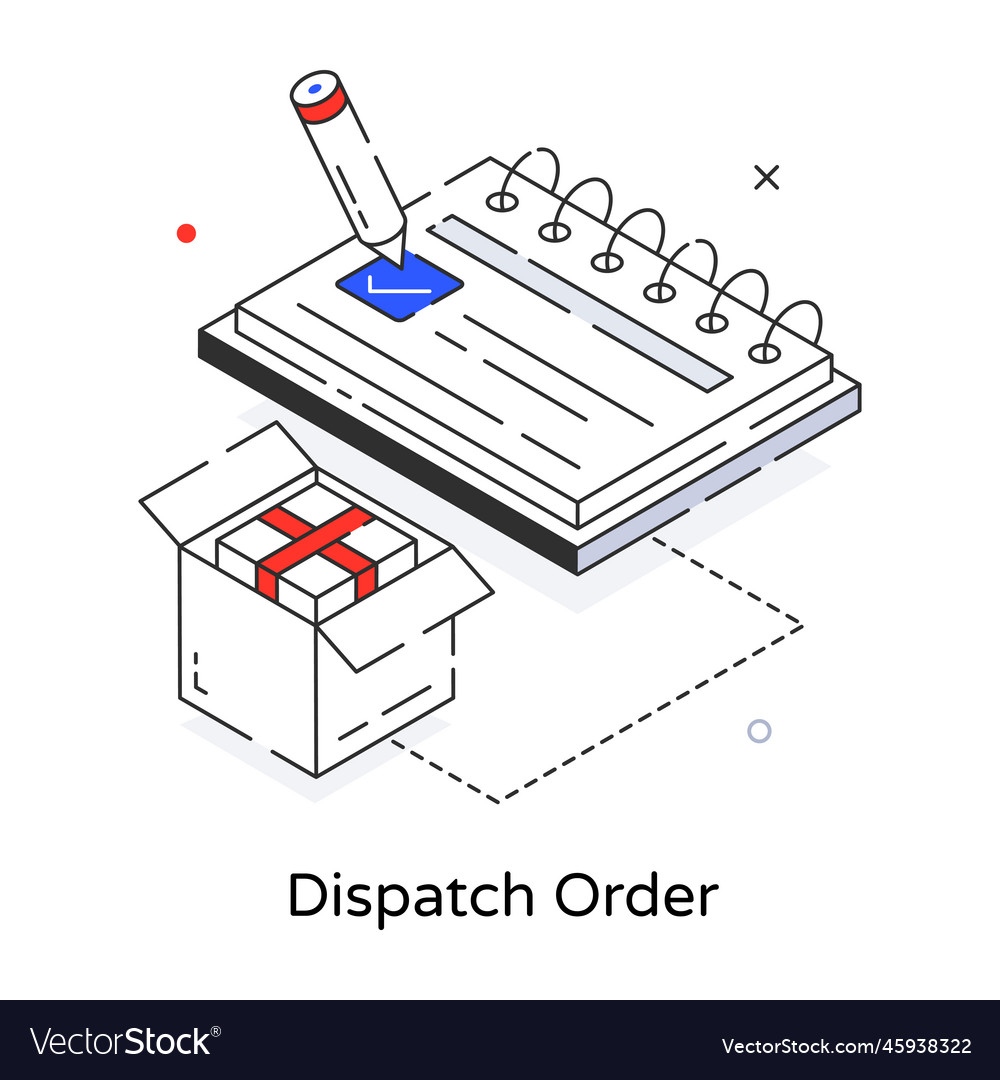 Dispatch order Royalty Free Vector Image - VectorStock