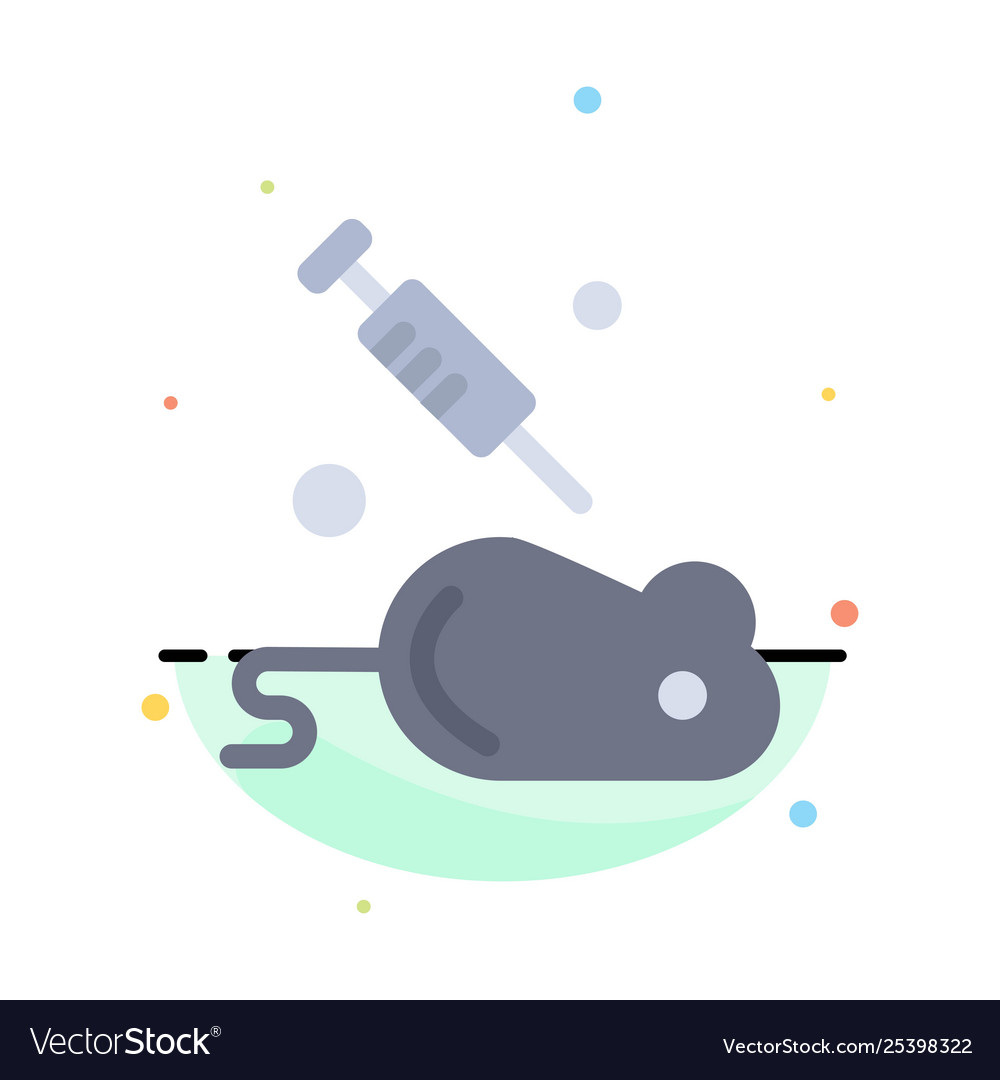 Experiment laboratory mouse science abstract flat