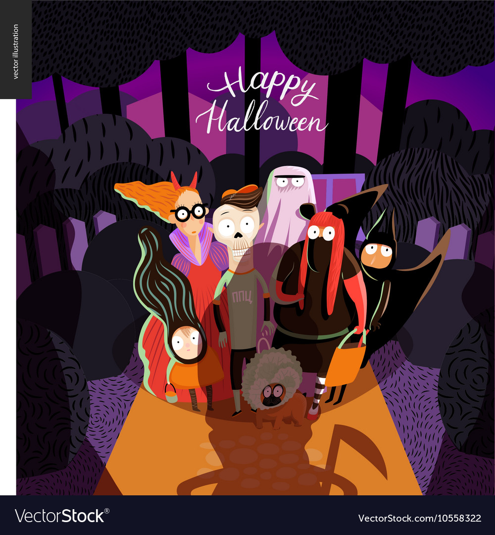 Happy halloween greeting card