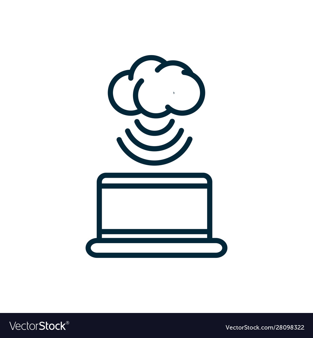 Laptop cloud computing connection internet