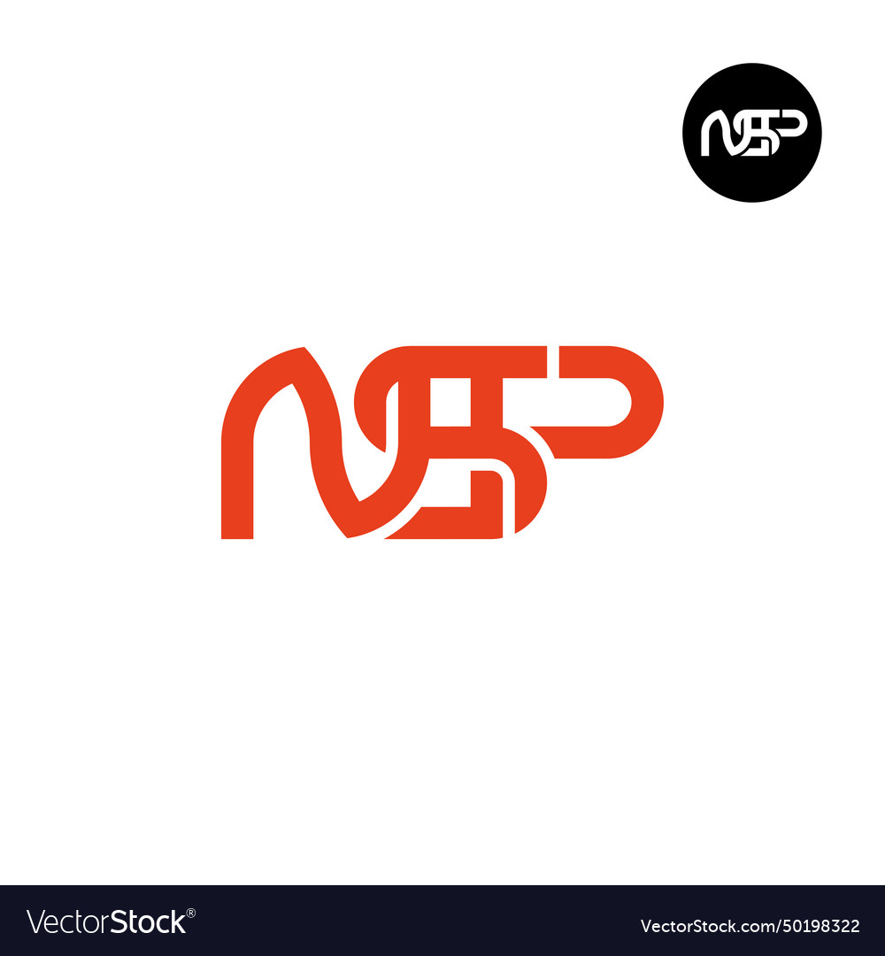 Letter nsp monogram logo design Royalty Free Vector Image