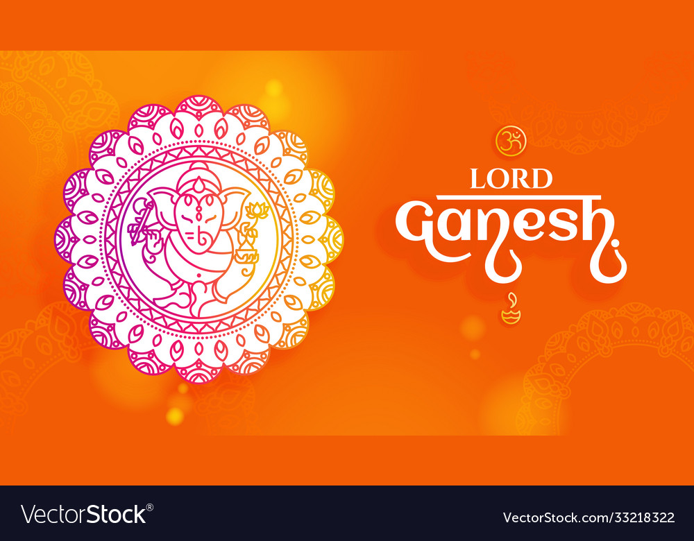 Lord ganesh ganesha line art style vector image Lord ganesh ganesha line art style