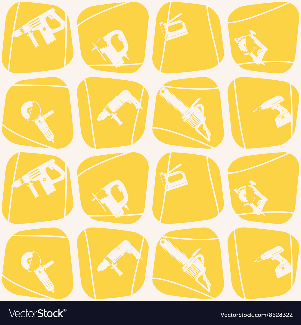 Seamless background with power tools icons