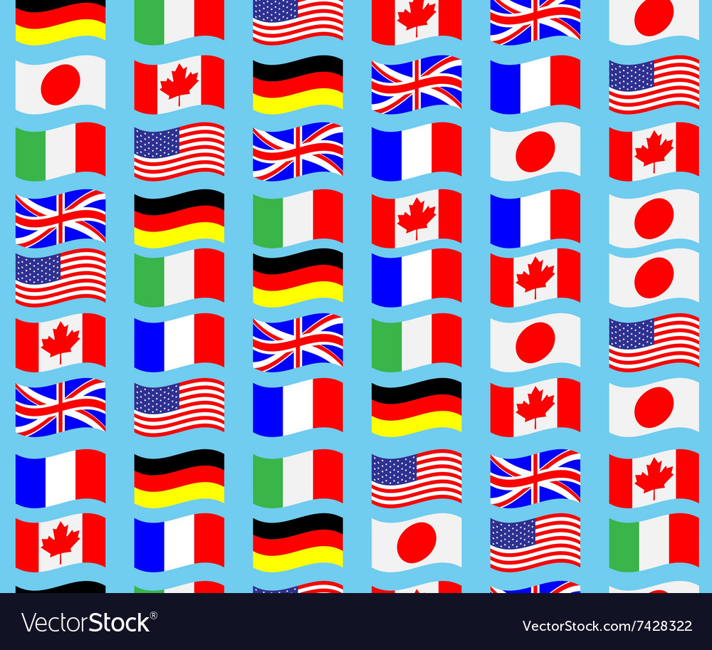 Seamless pattern flag g7 wave