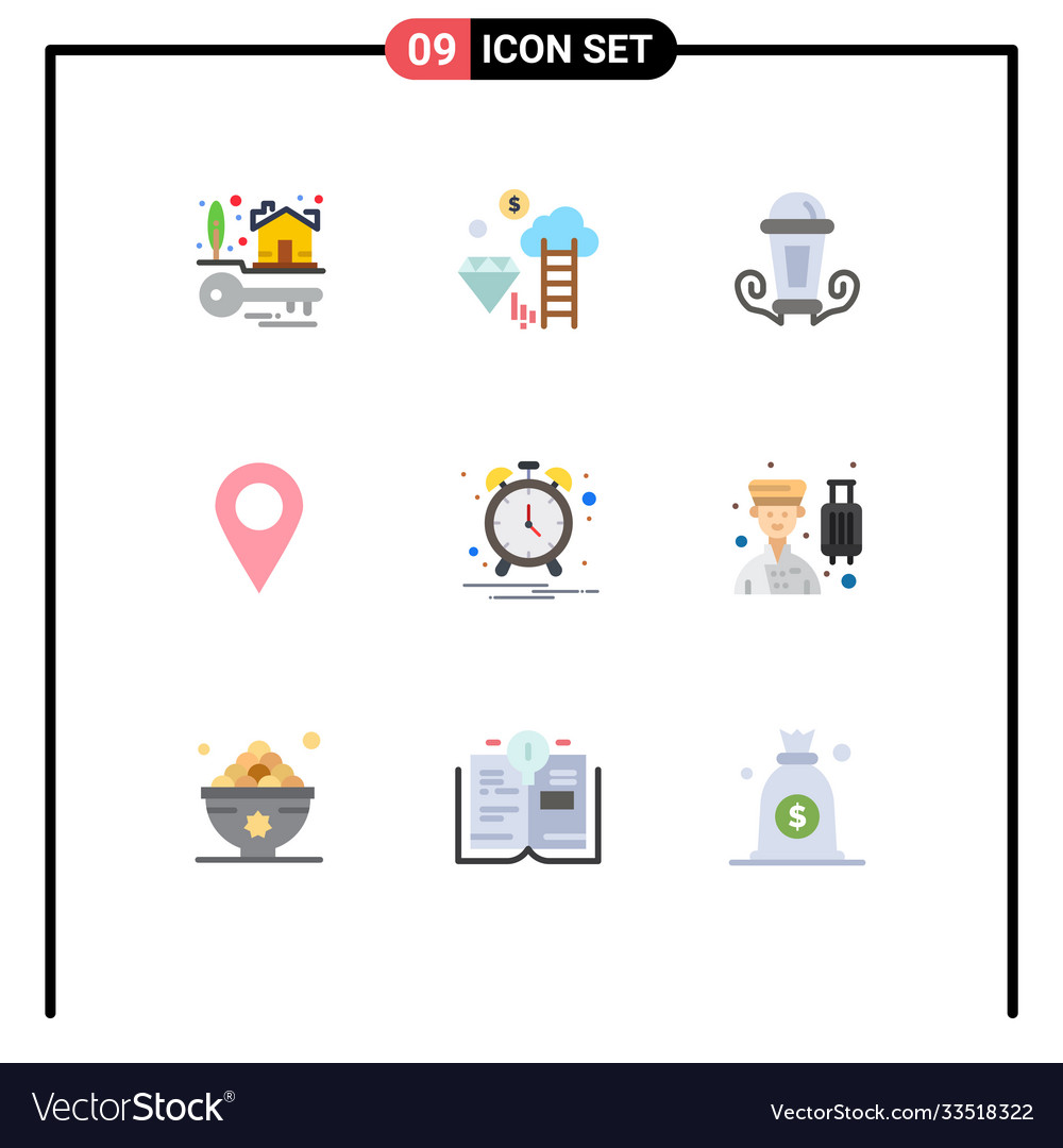 Set 9 flat colors on grid for notification