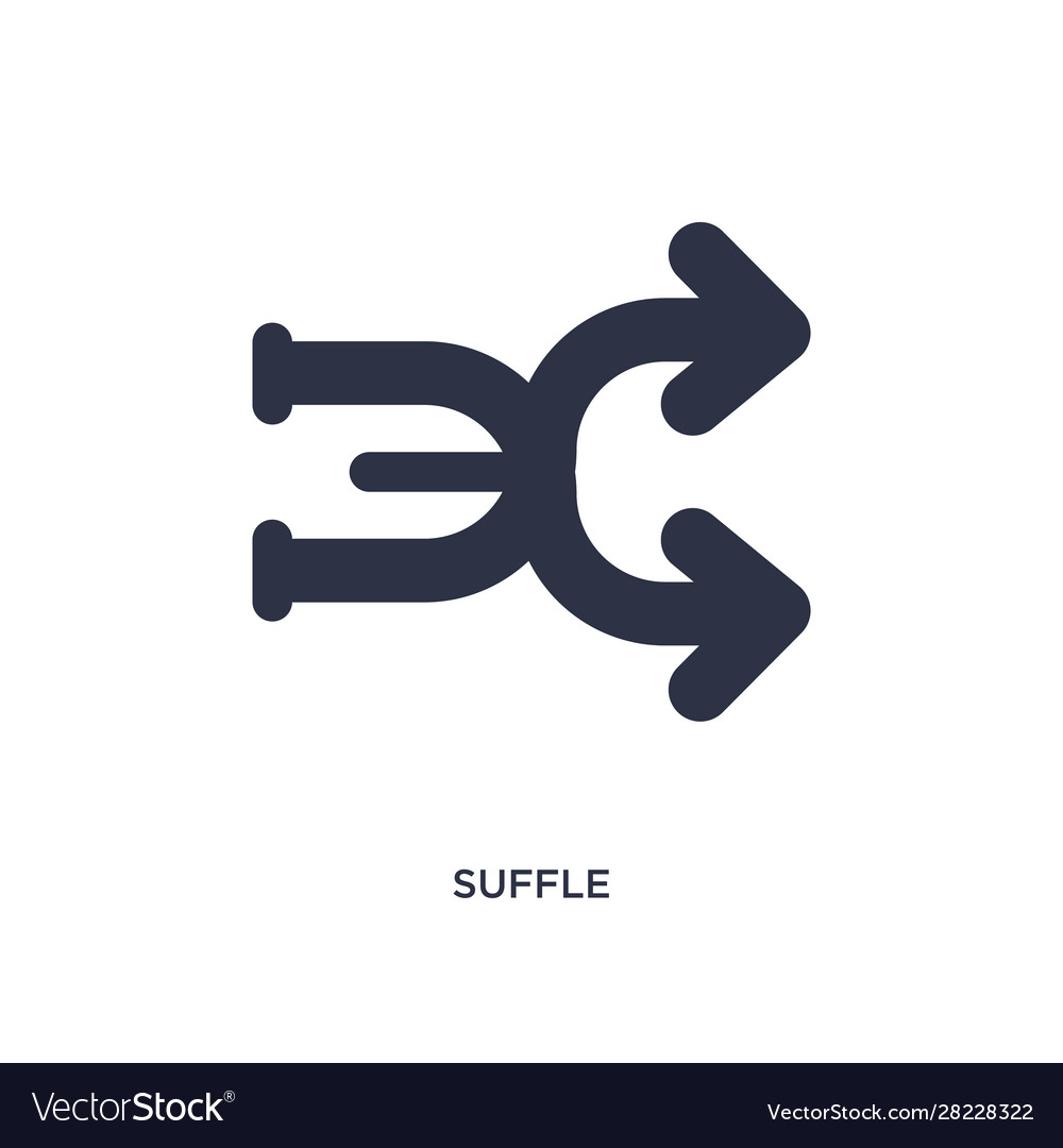 Suffle icon on white background simple element