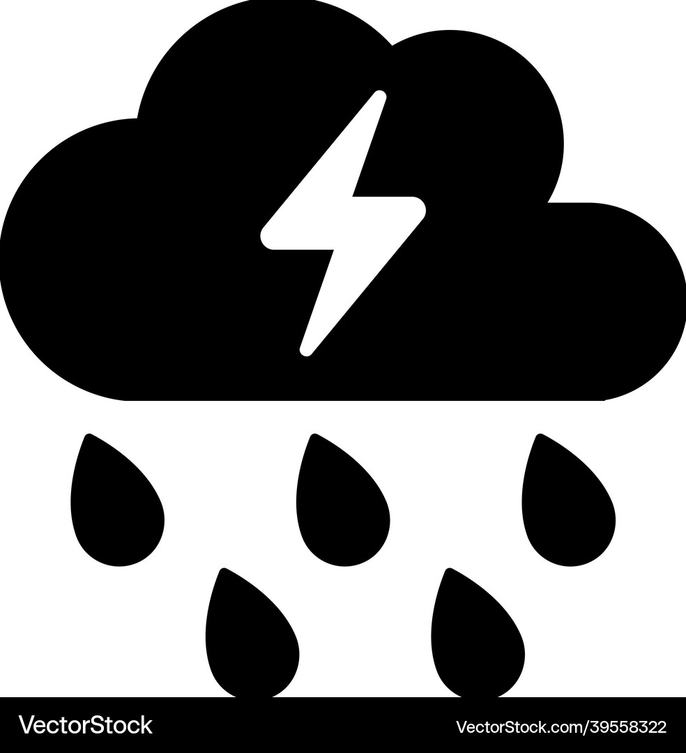Thunderstorm icon Royalty Free Vector Image - VectorStock