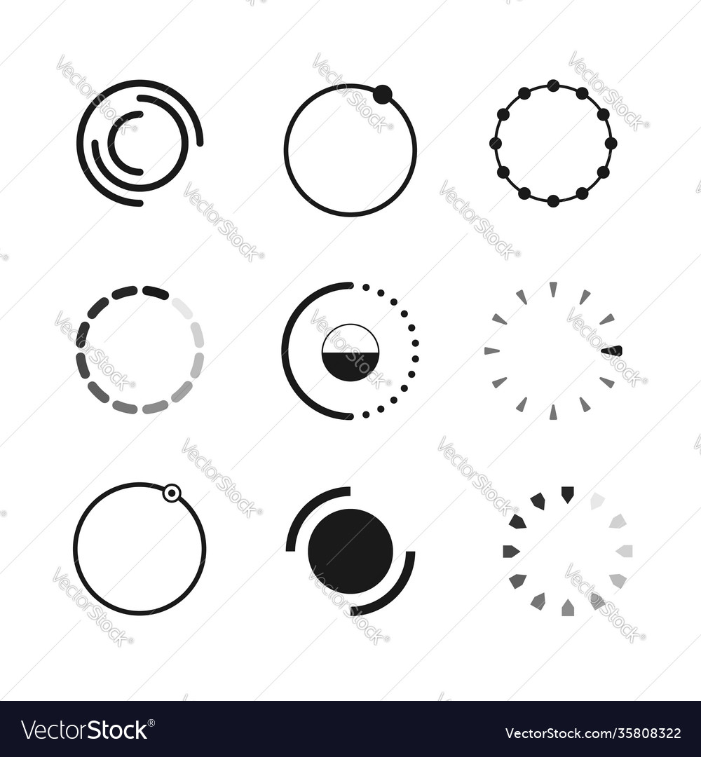 Web progress loader interface icon bar pc load vector image Web progress loader interface icon bar pc load