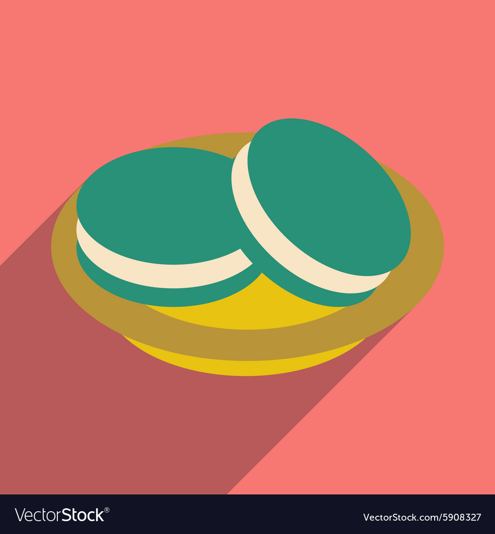 Flat with shadow icon and mobile application ice
