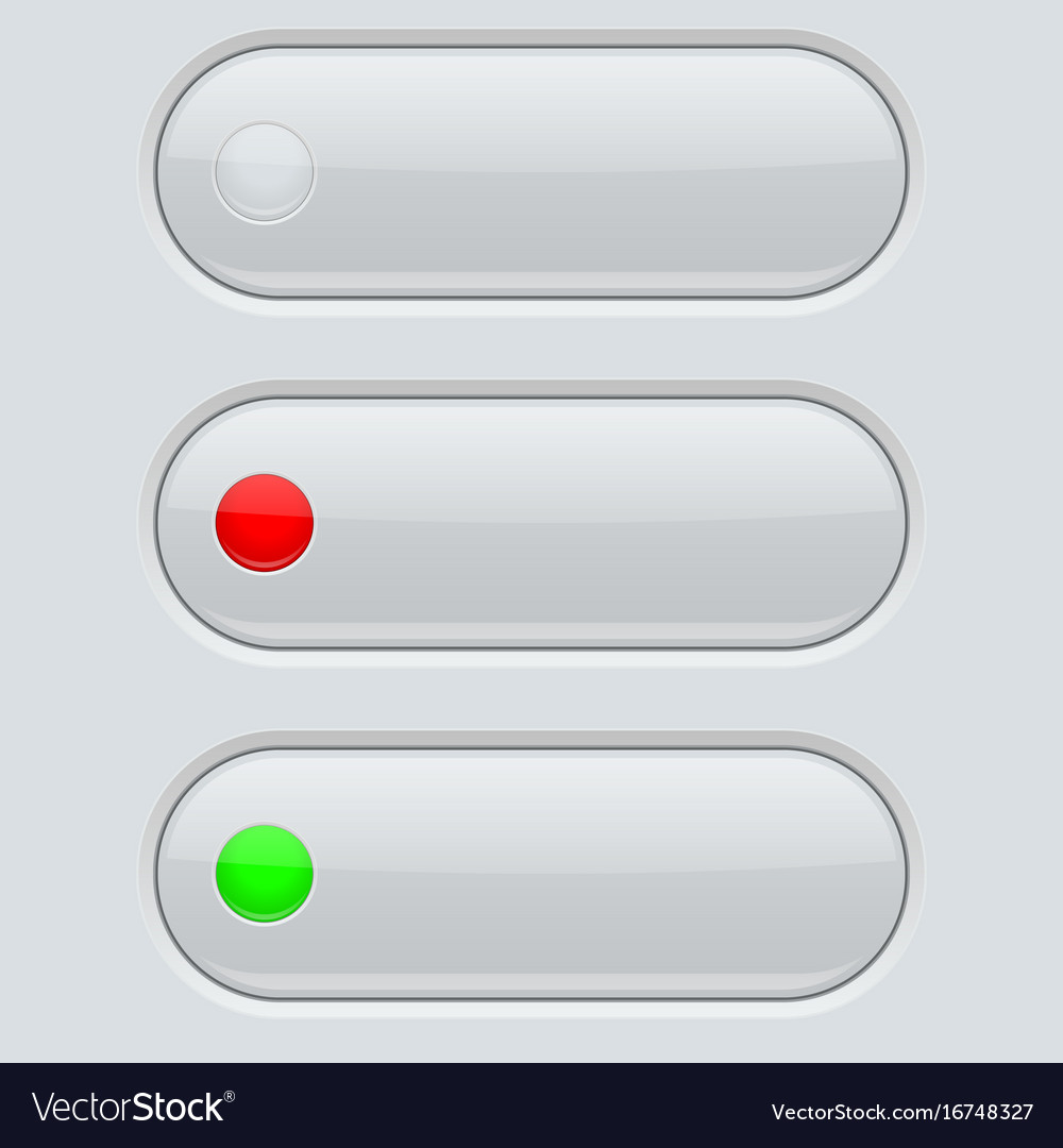 Gray button with colored dots oval web icons