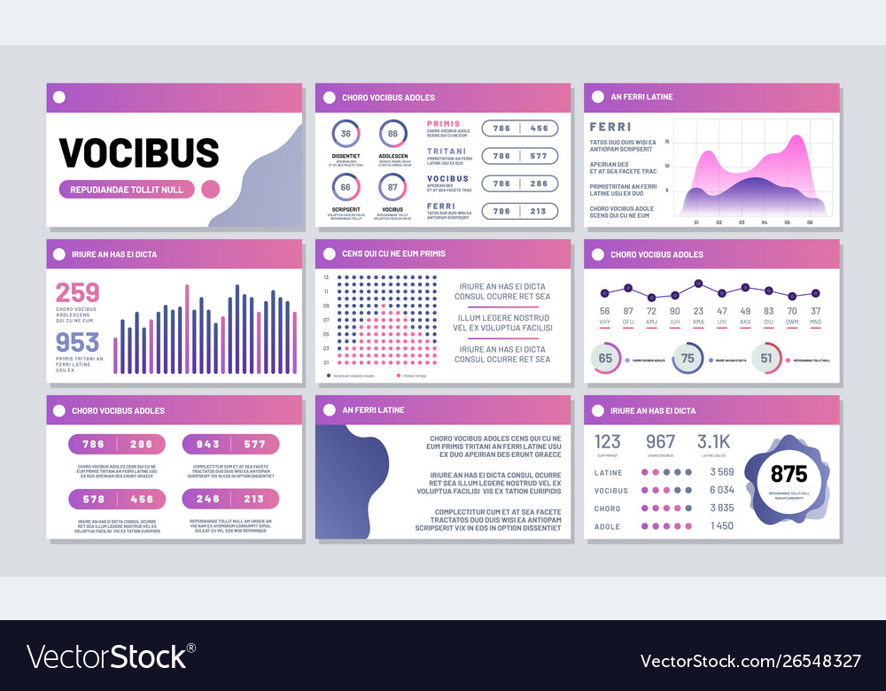 Info panels presentation templates Royalty Free Vector Image