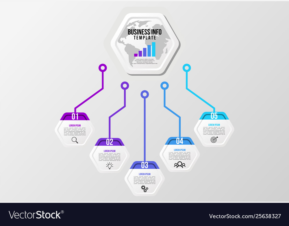 Infographic design template with options steps