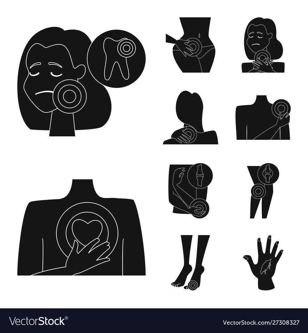 Isolated object first and help symbol set vector image Isolated object first and help symbol set
