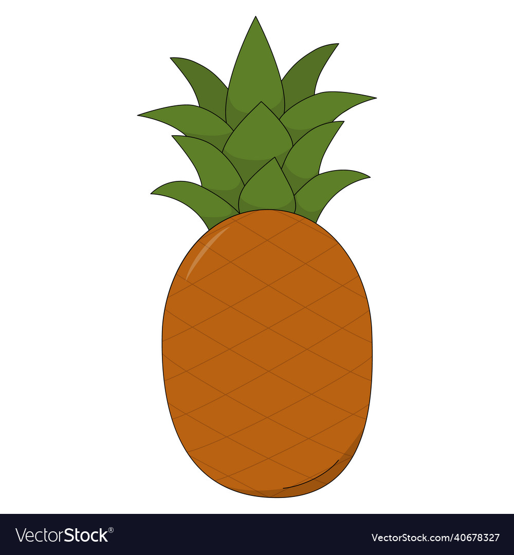 Ananas im Cartoon Stil