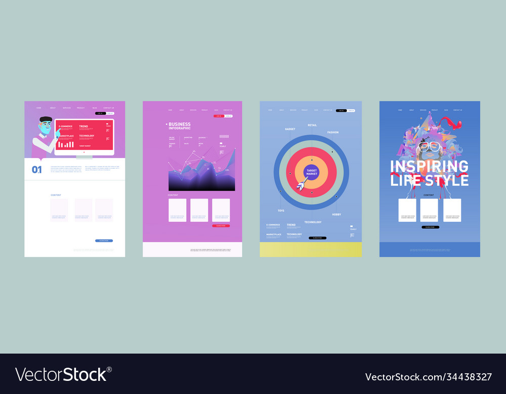 Presentation and website interface layout design