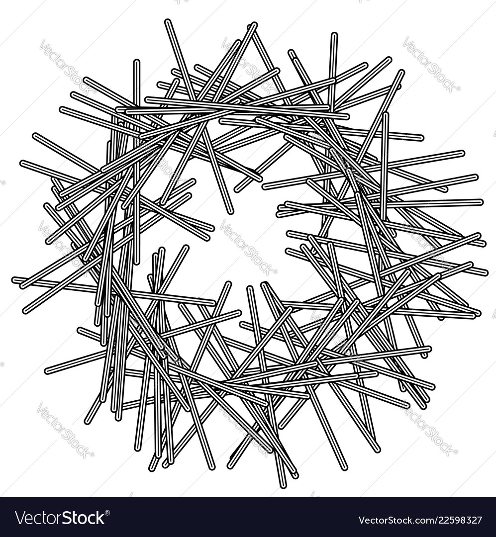 Random intersecting lines abstract geometric