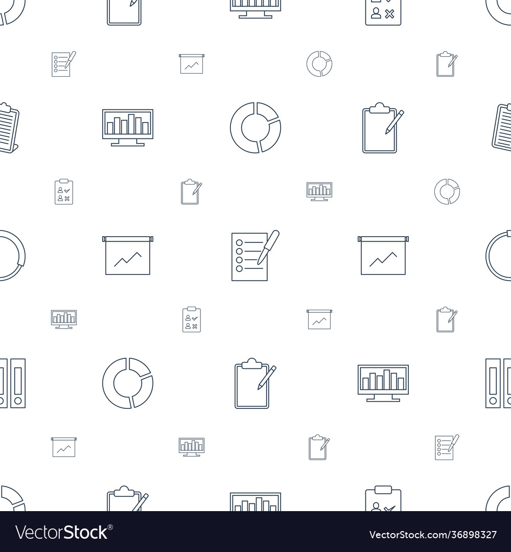 Report icons pattern seamless white background