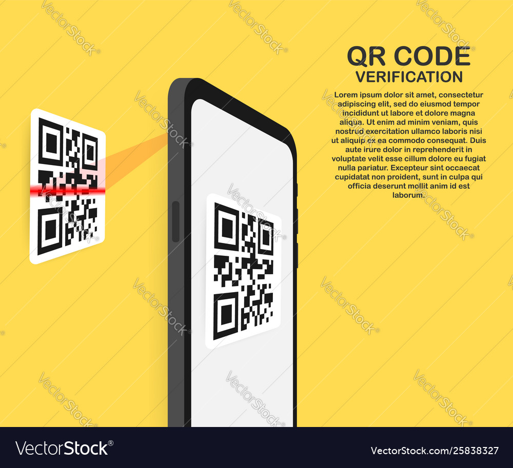 Scan qr code to mobile phone electronic digital