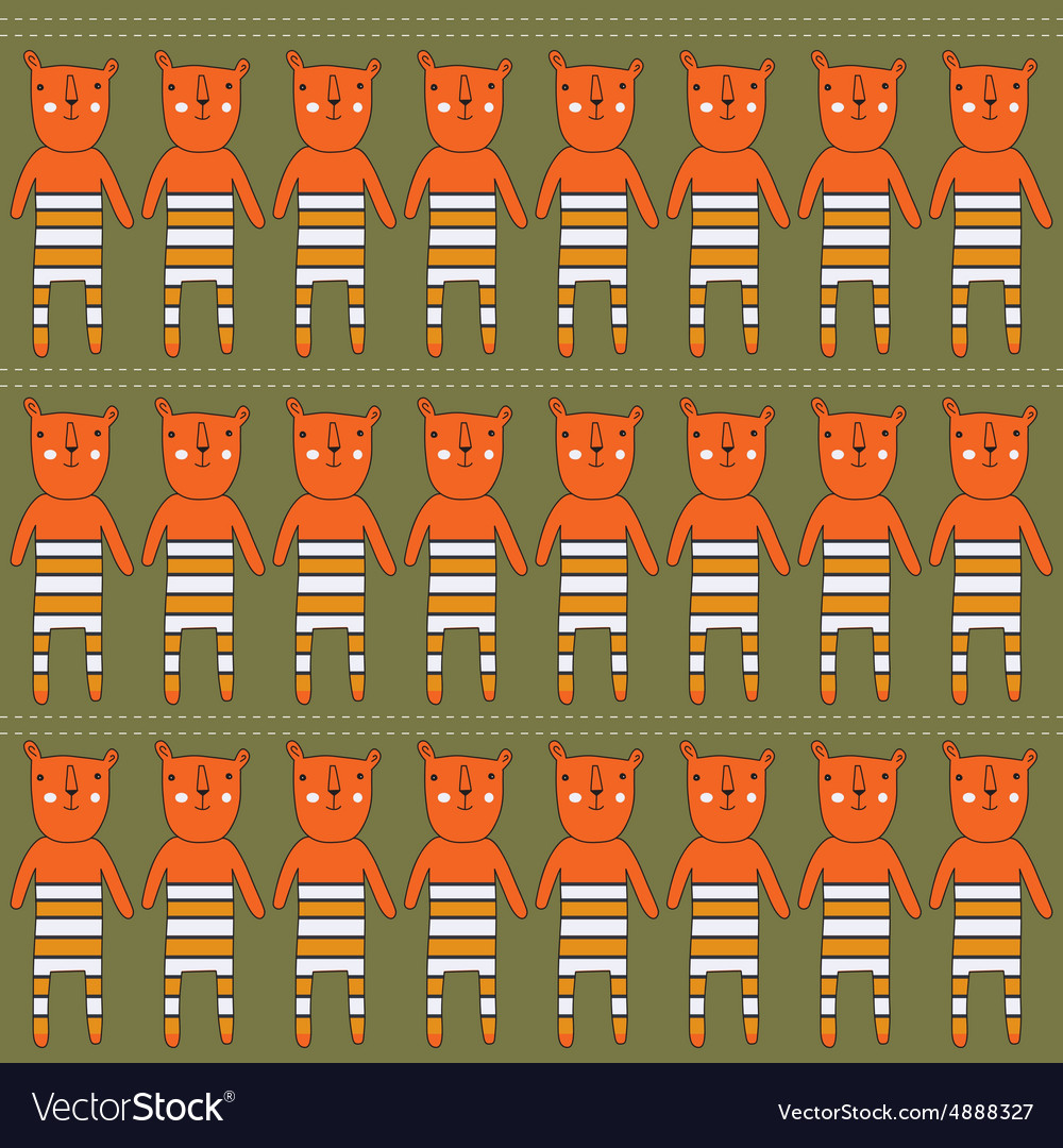 Seamless pattern with bears