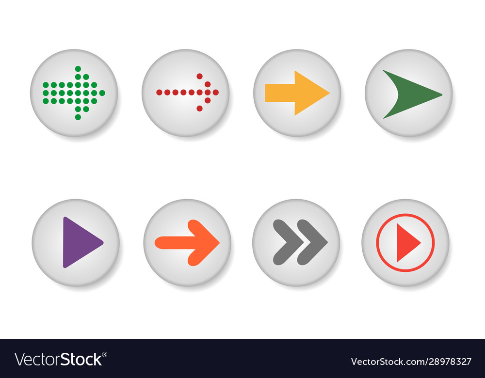 Set arrows on buttons white background