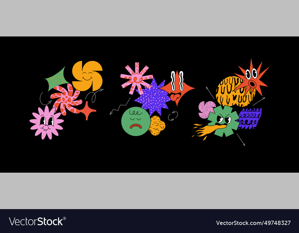 Set of geometric compositions - user experience vector image Set of geometric compositions - user experience