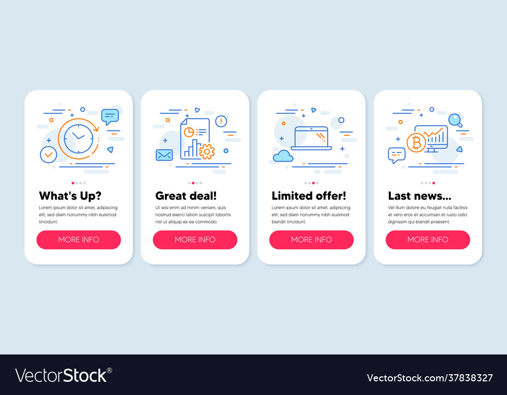 Set science icons such as report time change Vector Image Set science icons such as report time change