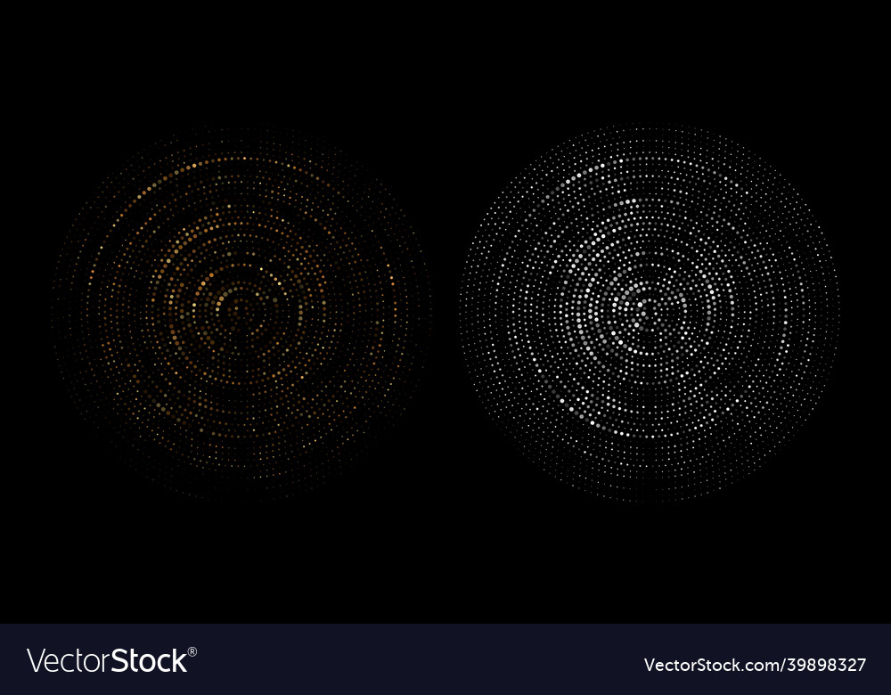 Silver and golden circular patterns